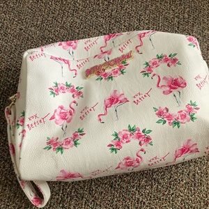 XOX Betsy Johnson flamingo travel/ cosmetic bag